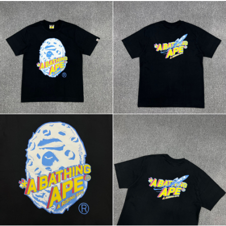 ใหม่ BAPEe เสื้อยืดลําลอง คอกลม แขนสั้น สําหรับผู้ชาย ผู้หญิง