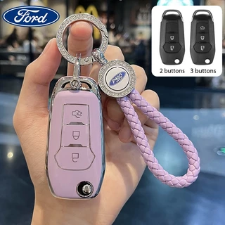 Ford car TPU เคสกุญแจ Ford ranger xls 18-23/ranger wildtrak 14-17/EVEREST/ranger xlt 14-17 ปลอกกุญแจรถ พวงกุญแจ Ford