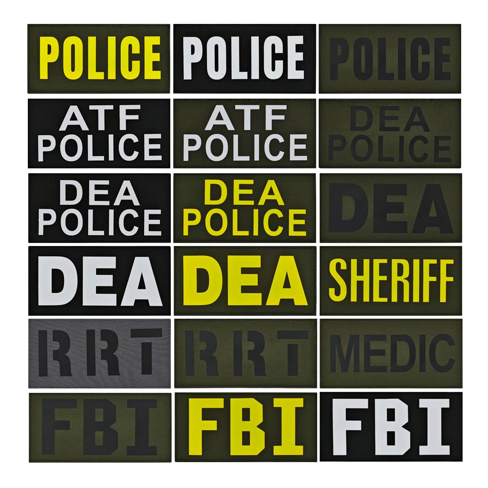 FBI ยุทธวิธี Morale Badge กฎหมายบังคับใช้แผนกความปลอดภัยชุด Patch เสื้อกั๊กยุทธวิธีสติกเกอร์ปลอกแขนด้านหลัง