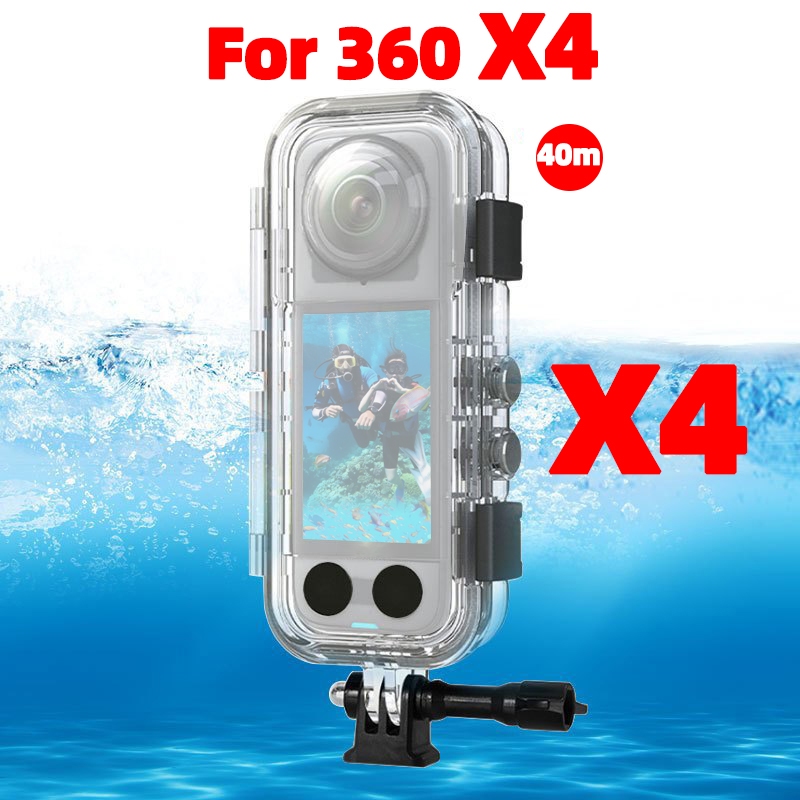 เคสกันน้ํา 40 ม. สําหรับ Insta360 X4 กล้องพาโนรามากรณีดําน้ําเปลือกใต้น้ําเร่งปฏิญาณ Waterproof Case