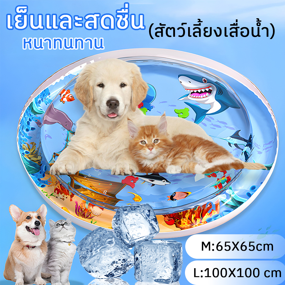😻สัตว์เลี้ยงเสื่อน้ำ🐶 ที่นอนเย็น เบาะน้ำพองลม3 มิติแผ่นเย็นแมวแผ่นเจลเย็นที่นอนเย็นสุนัขPet Cool mat