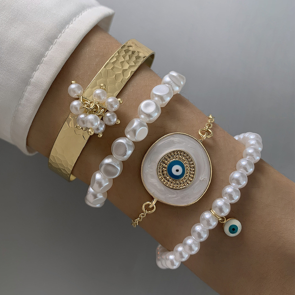 Lanxiu Lucky Evil Eye สร้อยข้อมือชุด Devils Eye ตุรกี Blue Eye Amulet Kabbalah ป้องกันกําไลข้อมือเครื่องประดับของขวัญ