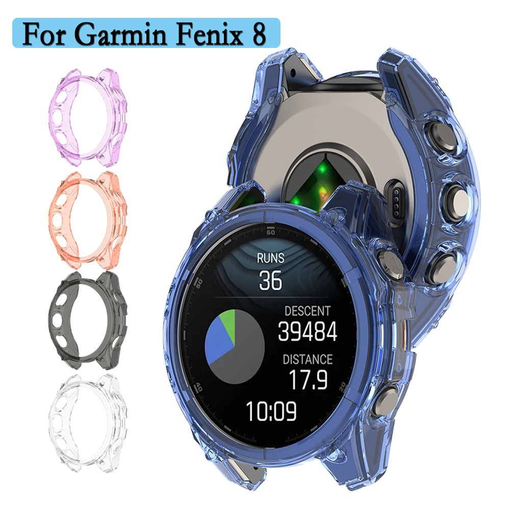 ฝาครอบ TPU แบบนุ่มสําหรับ Garmin Fenix 8 43/47/51 มม.กลวงป้องกันกรณี Super Light คุณภาพสูงนาฬิกาเปลี่ยน