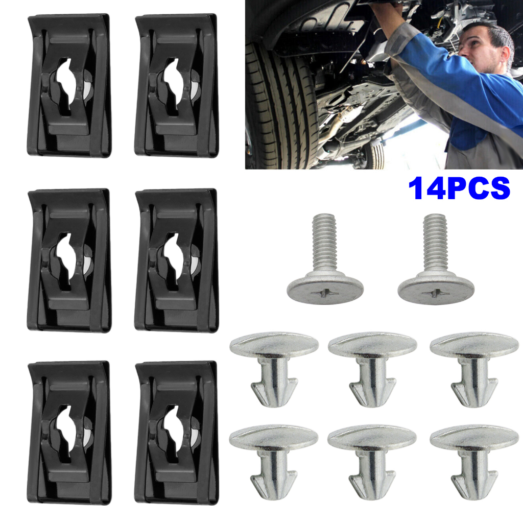 14pcs สําหรับ Honda CR-V Civic 2017-2020 Lower ฝาครอบเครื่องยนต์สกรู Splash Shield ฮาร์ดแวร์สกรูและคลิป Access