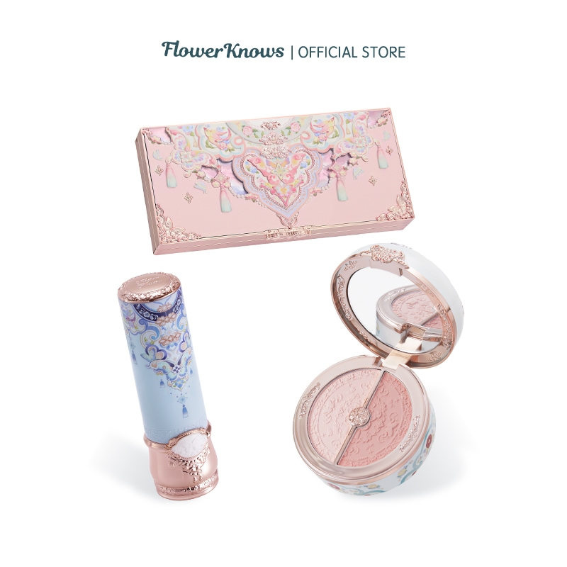 เซตแต่งหน้า Flower Knows ชุดของขวัญแต่งหน้าขนาดเล็ก 3 ชิ้น ลิปสติก บลัช เซ็ต ของขวัญวันเกิด