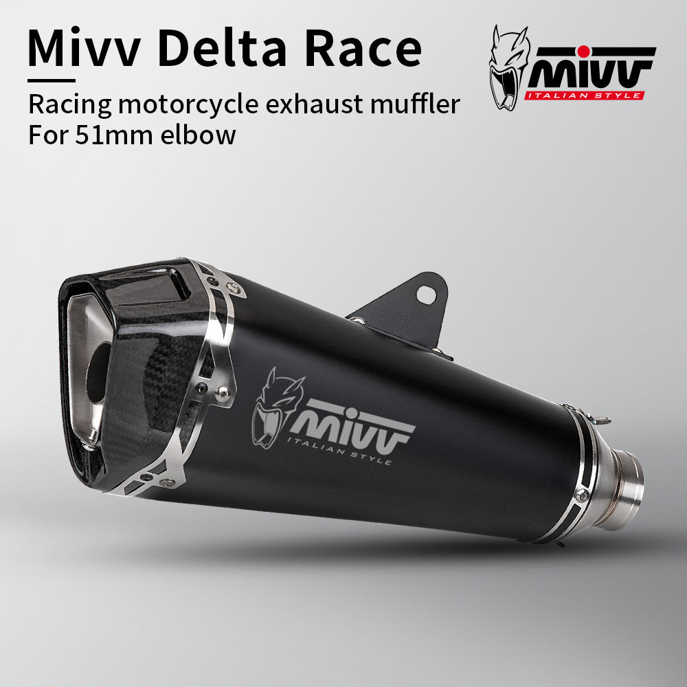 T168 MIVW DELTA RACE RCAING ท่อไอเสียรถจักรยานยนต์สําหรับ mt09 cbr500r R15 R3 R7 ZX6R