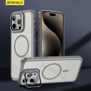 BKWHALE ขาตั้งแม่เหล็กสําหรับiPhone 17 Pro Max 16 Pro Max 15 Pro Max 14 Pro Max 13 12 11 Pro Max 16 Plus 17Air Matteปลอกใส