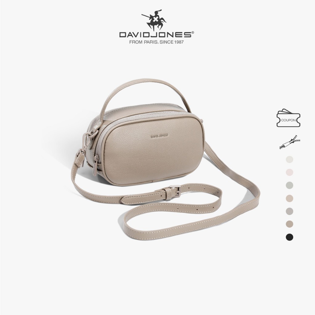 David Jones Paris 2025 Spring Summer New Collection Designer Women Crossbody Bags จับคู่สีอุปกรณ์เสริมโลหะหนัง pu หญิงนุ่มและกระเป๋า