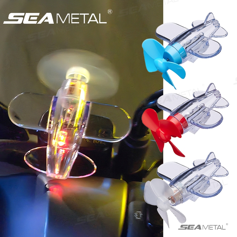 Seametal เครื่องบินขนาดเล็กเรืองแสง LED รถจักรยานยนต์ขับเคลื่อนด้วยแสง อุปกรณ์ตกแต่งรถยนต์