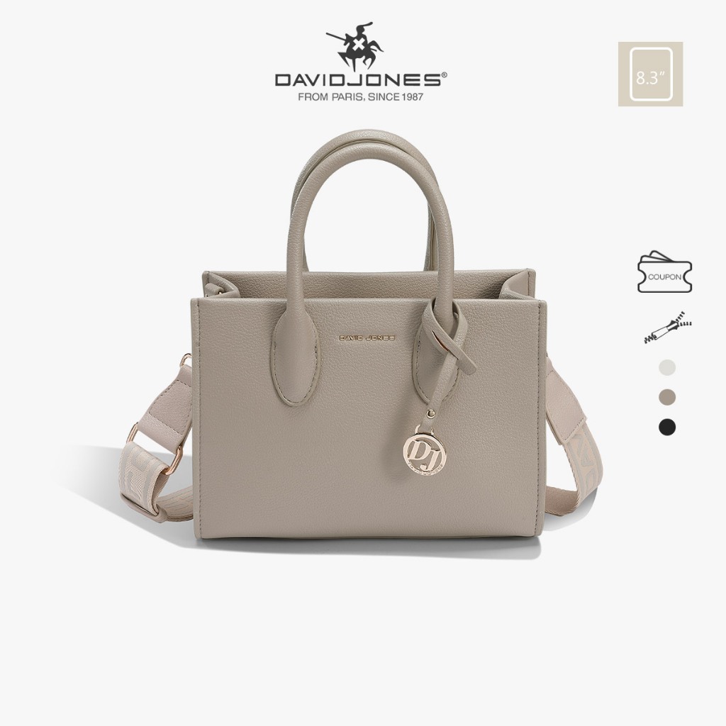 David Jones Paris 2025 Spring Summer คอลเลกชันใหม่ผ้าใบเลียนแบบ pu Top Handle สําหรับผู้หญิงกระเป๋าสะพายข้างหนัง pu หญิงนุ่มและกระเป๋า