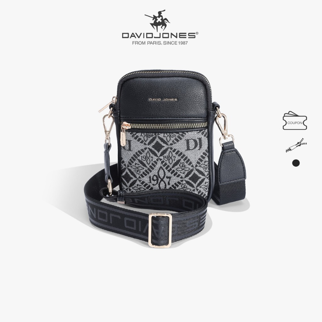 David Jones Paris 2024 ฤดูใบไม้ผลิ Summe คอลเลกชันใหม่ออกแบบผู้หญิงกระเป๋าโทรศัพท์มือถือไนลอนคุณภาพสูงกระเป๋าสะพายข้าง
