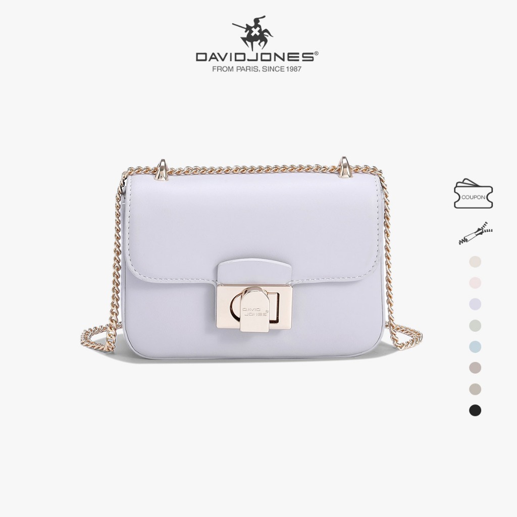 David Jones Paris 2025 Spring Summer New Collection Designer Women กระเป๋าสะพายข้าง หนัง pu หญิง กระเป๋านุ่มและนุ่ม