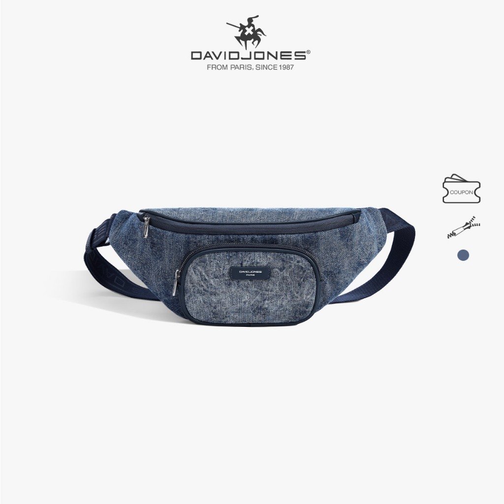 David Jones Paris 2025 Spring Summer คอลเลกชันใหม่ผ้าใบเลียนแบบกระเป๋าสะพายผู้หญิง Fanny pack กระเป๋