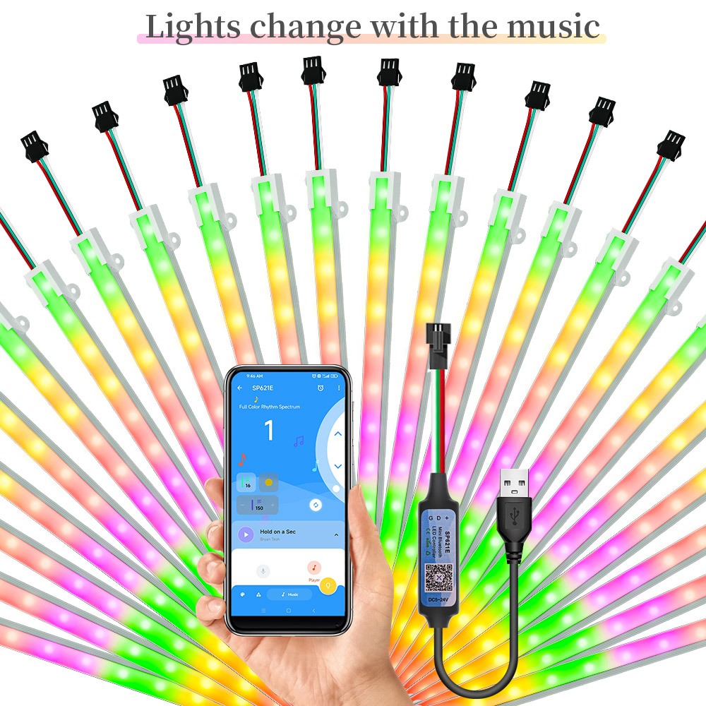 Ws2812b เปลือกอลูมิเนียม PC ฝาครอบ RGB LED Strip Bar Light แอดเดรสสําหรับเกมคอมพิวเตอร์ USB 5V