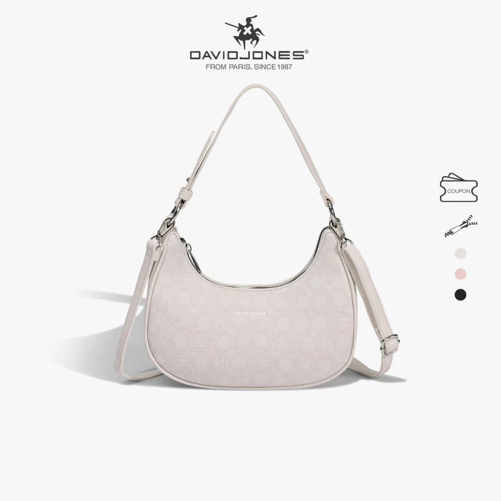 David Jones Paris Women Small Size Hard Hobo Bags กระเป๋าสะพายข้าง หนัง pu หญิง กระเป๋านุ่มและนุ่ม