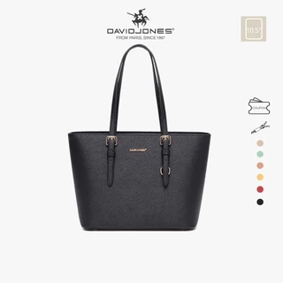 David Jones Paris กระเป๋าสะพายไหล่ หนัง PU ทรงโท้ท ขนาดกลาง สําหรับผู้หญิง