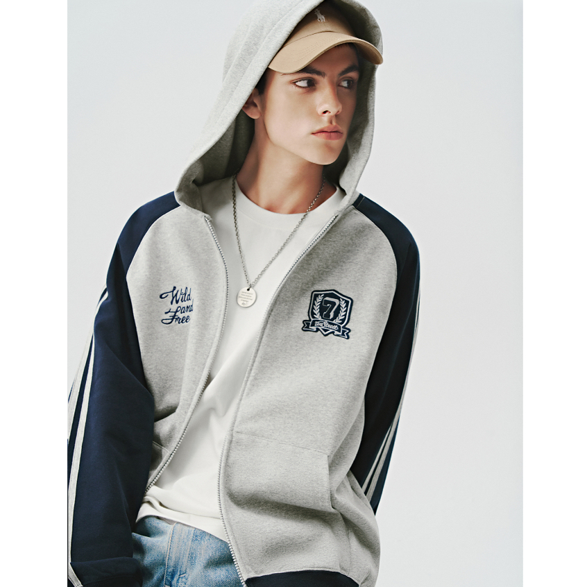SUIKONE Suikeone เสื้อสเวตเตอร์มีฮู้ดสามบาร์ American high street ฤดูใบไม้ร่วงผู้ชายและผู้หญิงสไตล์วิทยาลัยเสื้อสเวตเตอร์มีฮู้ดหลวม ราคา ถูกที่สุด ดีลบีเคเค แกลเลอรีภาพที่ 3