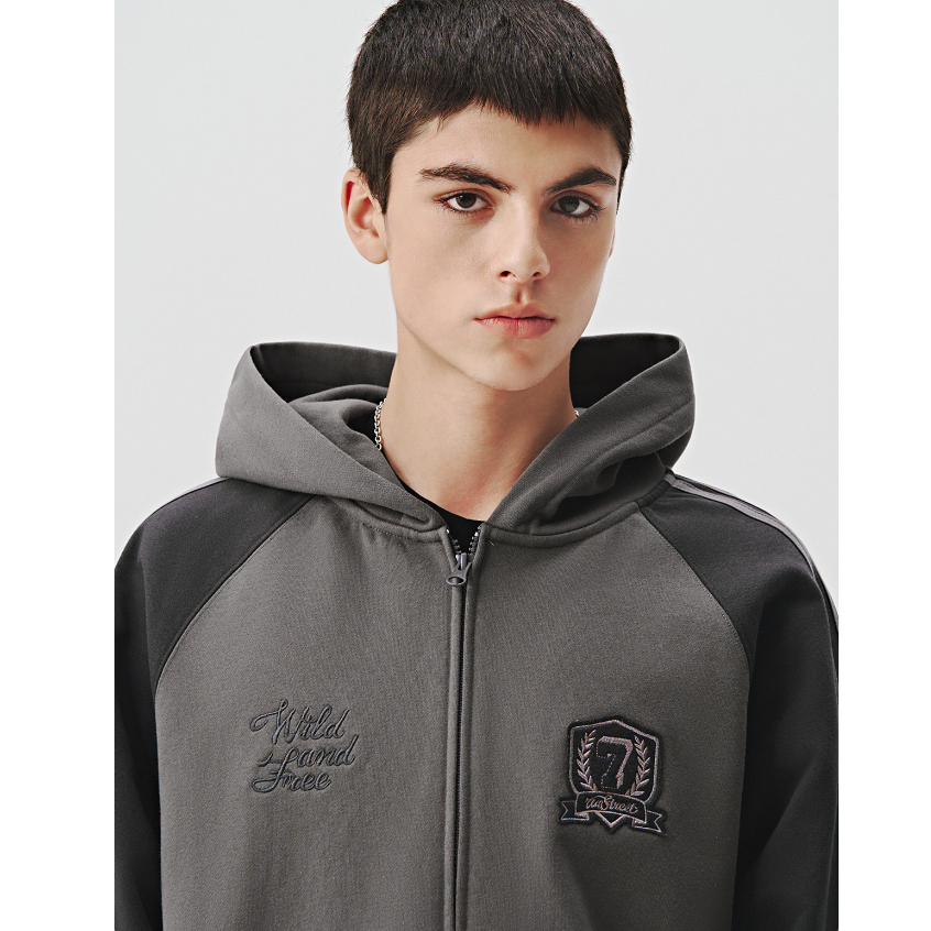 SUIKONE Suikeone เสื้อสเวตเตอร์มีฮู้ดสามบาร์ American high street ฤดูใบไม้ร่วงผู้ชายและผู้หญิงสไตล์วิทยาลัยเสื้อสเวตเตอร์มีฮู้ดหลวม ราคา ถูกที่สุด ดีลบีเคเค แกลเลอรีภาพที่ 5