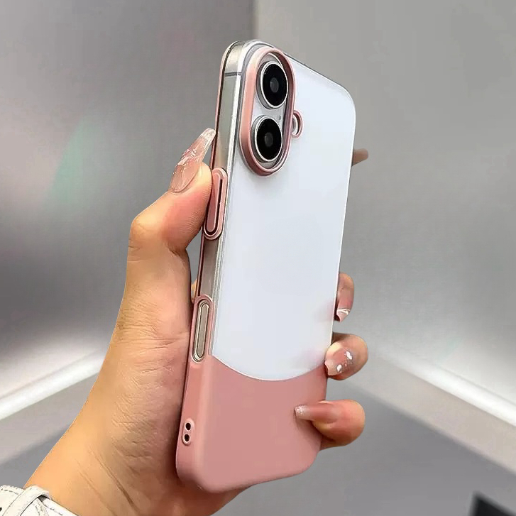 【Ultra-thin/Transparent Pc hard ccase/Pink】เคส compatible for iphone 12 13 14 15 16 pro max case