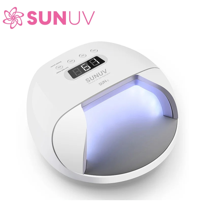 SUNUV SUN7 โคมไฟอบเล็บเจลดิจิตอล 48W ไฟ LED แบบคู่ ไม่มีแบตเตอรี่