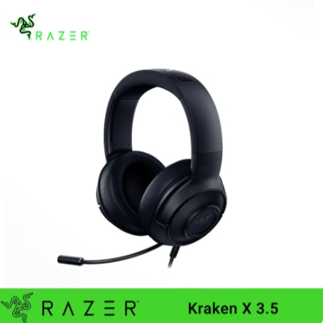 Razer Kraken X Essential ชุดหูฟังเล่นเกมแบบมีสายหูฟัง 7.1 เสียงรอบทิศทางไมโครโฟน Bendable 3.5 มม.