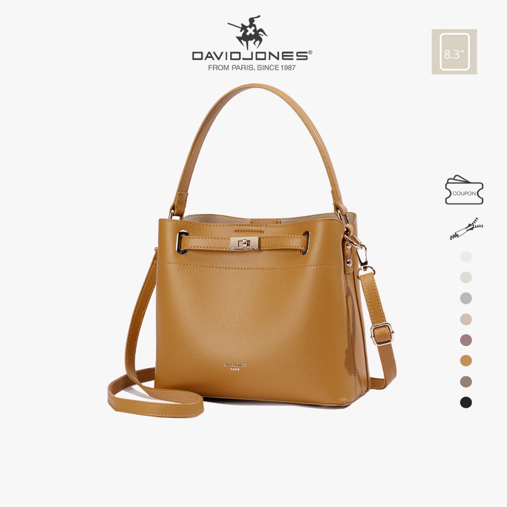 David Jones กระเป๋าถือ กระเป๋าสะพายไหล่ หนัง Pu สําหรับสตรี 2023