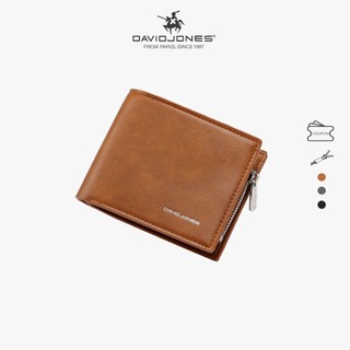 David Jones Paris กระเป๋าสตางค์ หนัง PU ขนาดเล็ก สําหรับผู้ชาย