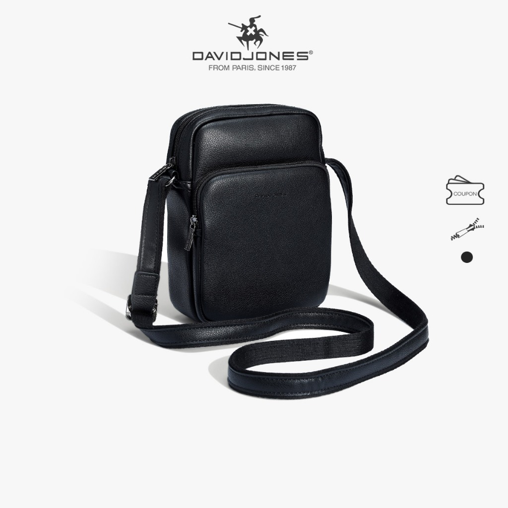 David Jones Paris 2024 Spring Summer New Collection Designer Mens Cossbody Bags หนัง pu Solid Medium bag