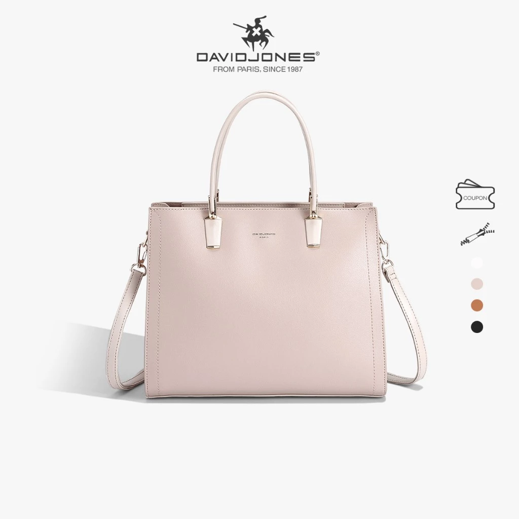 David Jones Paris กระเป๋าสะพายไหล่ กระเป๋าถือ หนัง Pu สําหรับสตรี