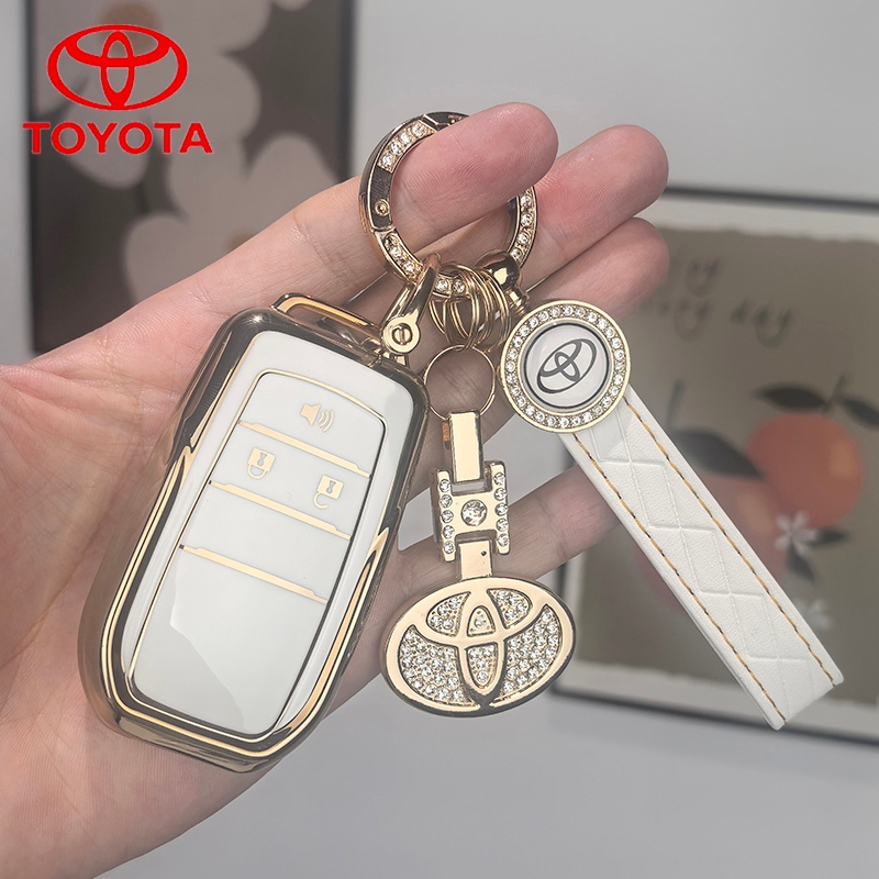 Toyota ดัดแปลงรถ Remote Key Case ผู้ถือพวงกุญแจสําหรับ Toyota Vios/ Yaris/Vitz/Commuter/Vigo/Innova/Fortuner Toyota พับ Key Cover