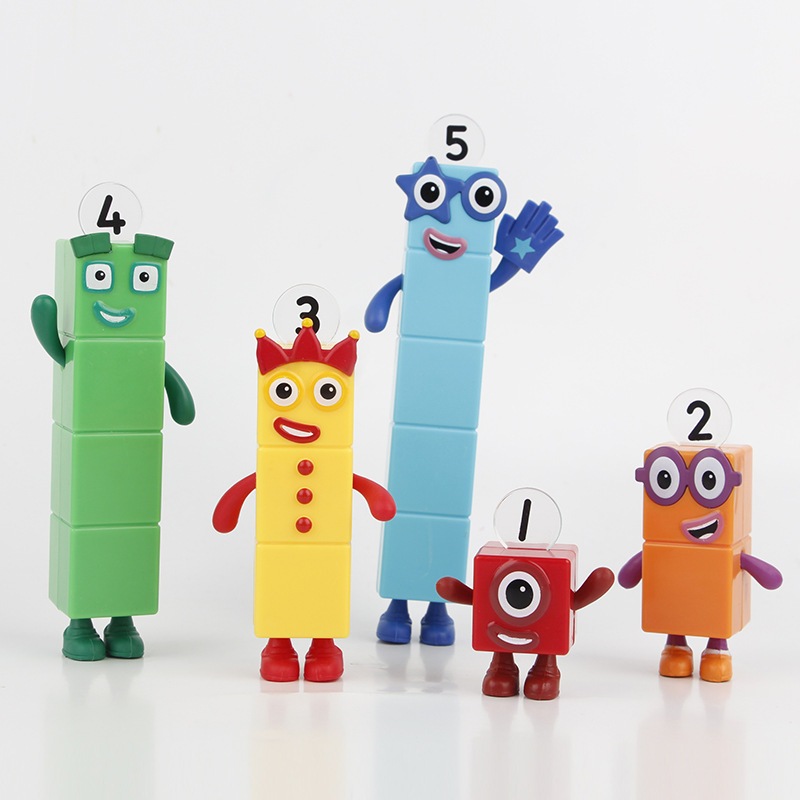 5 ชิ้น/เซ็ต Numberblocks Building Blocks ชุดสร้างสรรค์คณิตศาสตร์อิฐดิจิตอลรูปตลกเด็ก Early Education การเรียนรู้ของเล่นของขวัญ