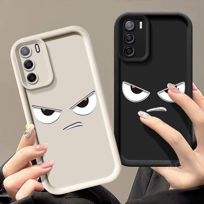 นุ่มสําหรับ OPPO Reno 12 11 10 Pro 12F 11F Angry Emoticons รูปแบบซิลิโคนโทรศัพท์ปลอกฝาครอบป้องกัน
