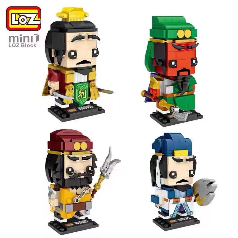 LOZ บล็อกตัวต่ออัจฉริยะ-Zhang Fei Liu Bei Zhu Bajie