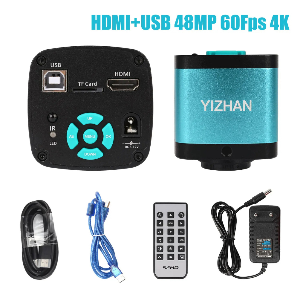 Yizhan digital microscope 4K 48MP  HDMI USB อินเทอร์เฟซ  ดิจิตอลอิเล็กทรอนิกส์อุตสาหกรรมกล้องเชื่อมต