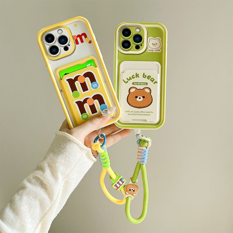 Phone Phone Case Card Case Two-in-One Case Shock-proof Silicone Soft Case เคสโทรศัพท์การ์ตูนเหมาะสํา