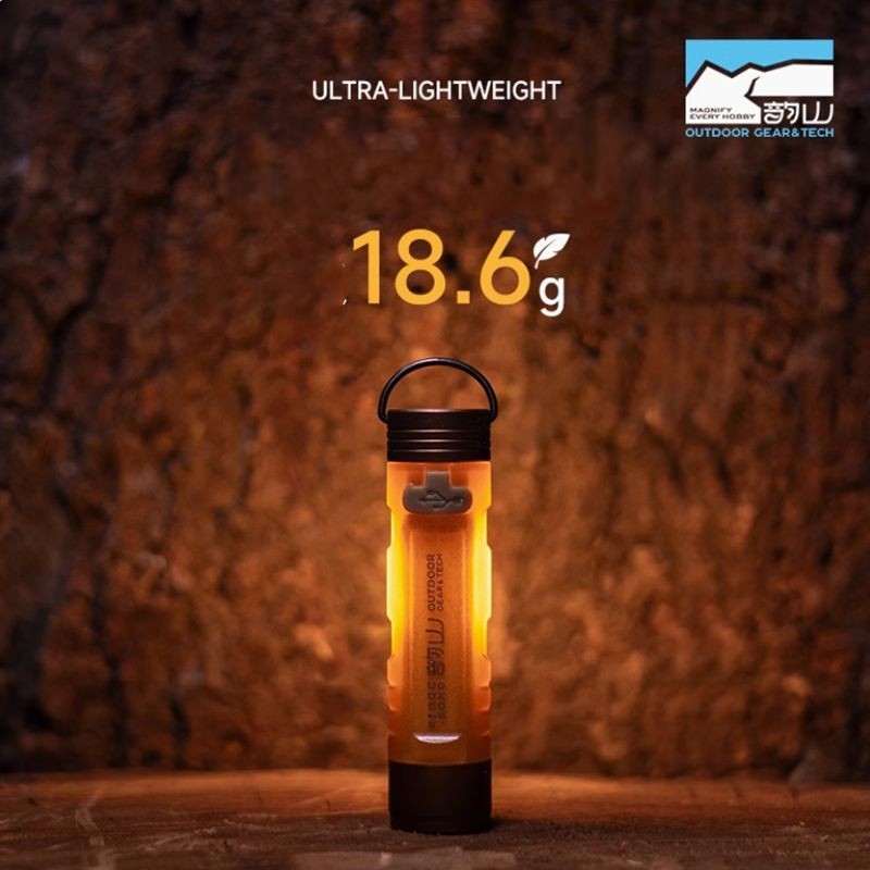 ไฟฉายน้ําหนักเบา Outdoor Strong Light Multi-functional Mini EDC ไฟฉาย Campingg เดินป่า