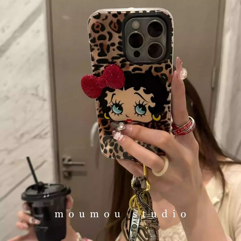 ญี่ปุ่นเกาหลีเสือดาวพิมพ์สาวร้อน Bay Knot เหมาะสําหรับ iPhone15 เคสโทรศัพท์ Apple 13 รวมทุกอย่าง 14promax สไตล์ใหม่ 12 นุ่ม