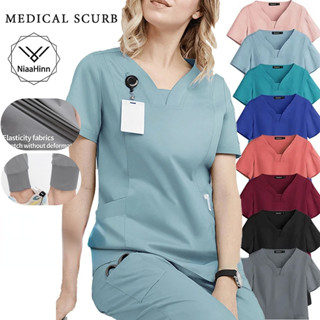 NIAAHINN ชุดสครับ ชุดพยาบาล (เสื้อ+กางเกง)