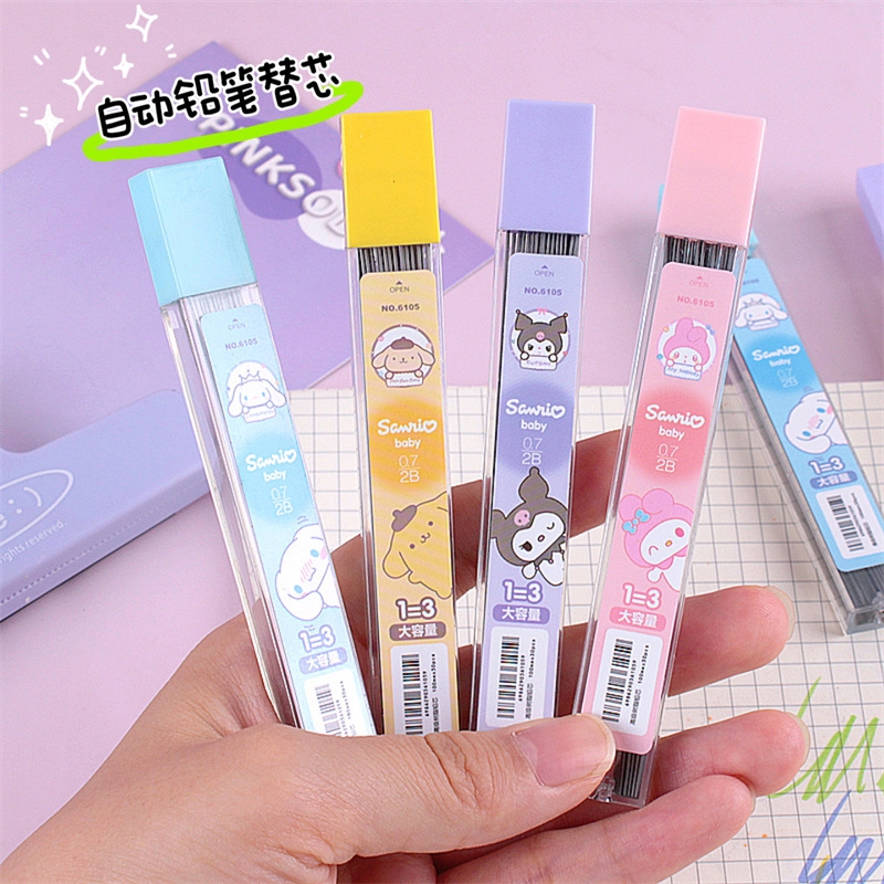 1 PC การ์ตูนดินสอเติม Sanrio เรซิ่นตะกั่ว 0.5 มม.เครื่องเขียนนักเรียน WJ343