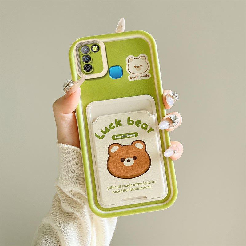 เคสโทรศัพท์เคสโทรศัพท์เคสใส่การ์ดเคสสองในหนึ่งเดียวซิลิโคนกันกระแทกเคสนิ่มเคสโทรศัพท์การ์ตูนเหมาะสําหรับ Infinix Smart 5 2020/Hot 10 Lite/X657B/X657 - รูปที่ 6