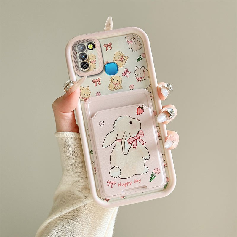 เคสโทรศัพท์เคสโทรศัพท์เคสใส่การ์ดเคสสองในหนึ่งเดียวซิลิโคนกันกระแทกเคสนิ่มเคสโทรศัพท์การ์ตูนเหมาะสําหรับ Infinix Smart 5 2020/Hot 10 Lite/X657B/X657 - รูปที่ 5