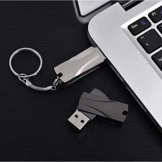 แฟลชไดรฟ์ USB ความจุขนาดใหญ่ 1GB 2GB 4GB 8GB 16GB 32GB 64GB 128GB 1TB โลหะแฟชั่นสายคล้องคอหลายสี