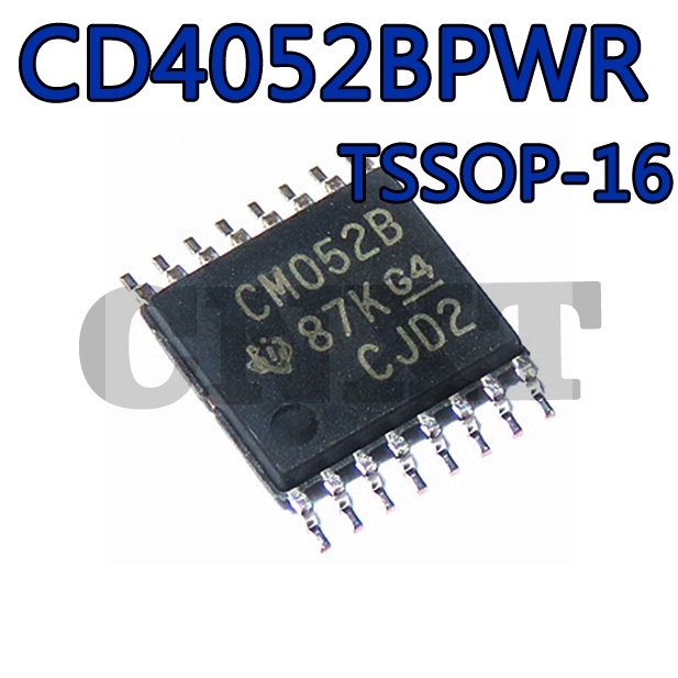 5pcs CD4052BPWR ผ้าไหมผ้าไหมพิมพ์ CM052B CMOS จําลอง Multi-Road อเนกประสงค์ยี่ห้อใหม่เดิม