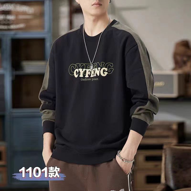 สไตล์ใหม่แฟชั่นทุกการแข่งขันทนทานเสื้อสวมหัวเสื้อคอกลมฤดูใบไม้ผลิฤดูใบไม้ร่วงสไตล์หล่อผู้ชายผู้หญิงแขนยาว
