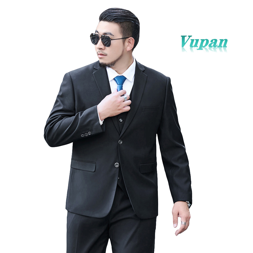 Vupan Mens suit ชุดสูทผู้ชายสีดํา ชุดสูทผู้ชาย ไซส์ 5xl