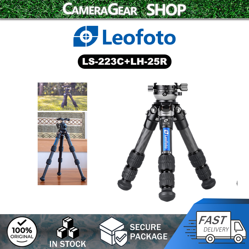 Leofoto LS-223C /LS-223CEX Mini Carbon Fibre ขาตั้งกล้อง + LH-25R หัวบอล