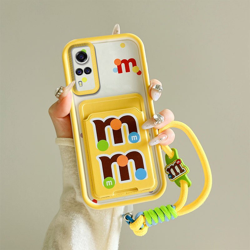 เคสโทรศัพท์เคสใส่การ์ดเคสสองในหนึ่งเดียวซิลิโคนกันกระแทกเคสนิ่มการ์ตูนเคสโทรศัพท์เหมาะสําหรับvivo Y51 2020 อินโดนีเซีย/Y51A/Y31 2021/Y51s 4G/Y53s 4G/Y33 V205/Y53s 4G/Y53s NFC