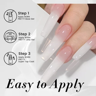 【Local】BORN PRETTY 10ml Milky White Jelly Gel ยาทาเล็บโปร่งแสง Soak Off Gel Vernis Semi Permanent Gel