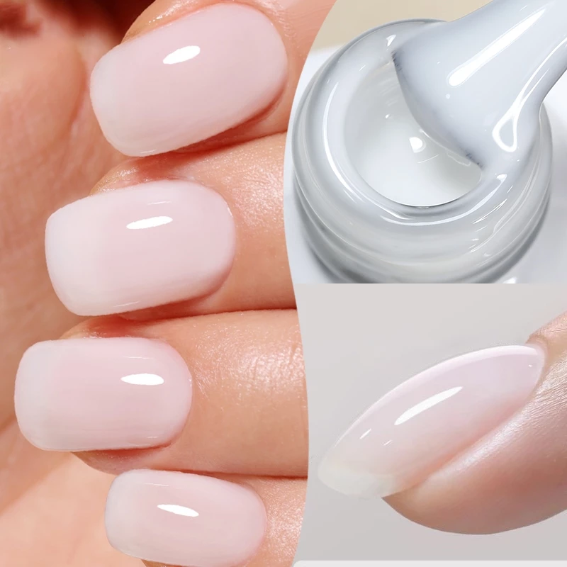 【Local】BORN PRETTY 10ml Milky White Jelly Gel ยาทาเล็บโปร่งแสง Soak Off Gel Vernis Semi Permanent Gel