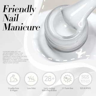 【Local】BORN PRETTY 10ml Milky White Jelly Gel ยาทาเล็บโปร่งแสง Soak Off Gel Vernis Semi Permanent Gel